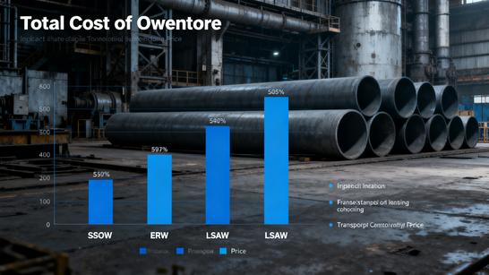 Total Cost of Ownership: Price Comparison and Factors Affecting SSAW, ERW, and LSAW Pipe Costs