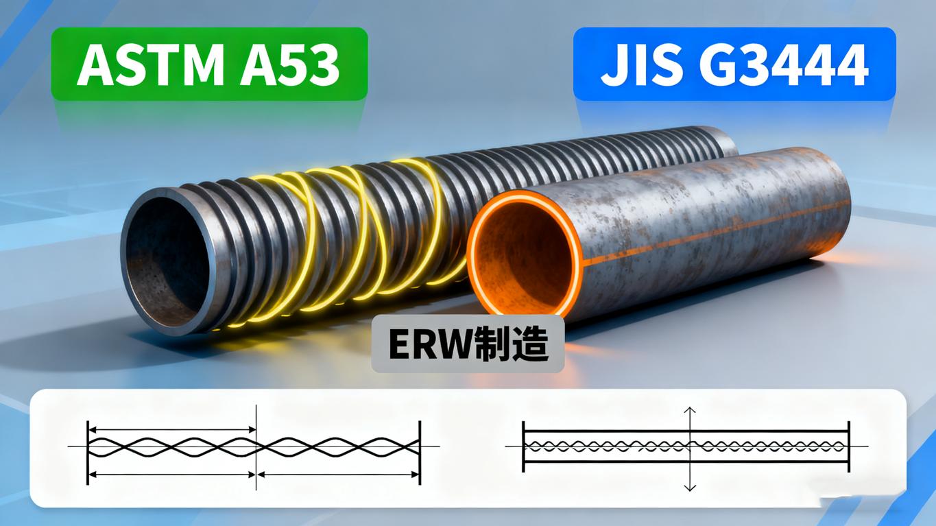 Comprehensive Guide to Threaded & Straight Seam Welded Steel Pipe: ASTM A53, ERW Manufacturing, and JIS G3444 Standards Analysis